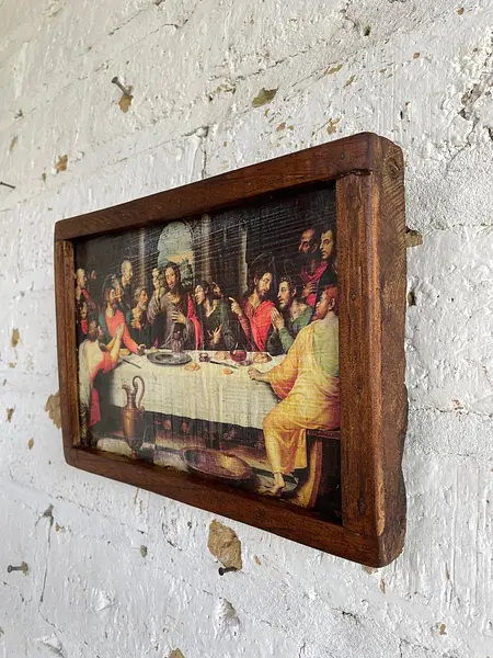 Ultima Cena Cuadro Rústico - Colombia 1960