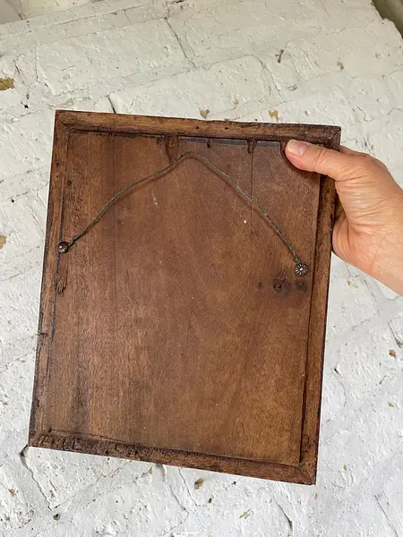 Jesús El Buen Pastor Cuadro Rústico - Colombia 1950