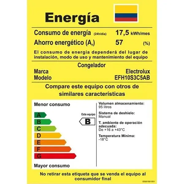 Congelador Electrolux 95l Frost Inverter Negro