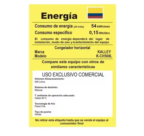 Congelador Kalley Dual 508 Litros