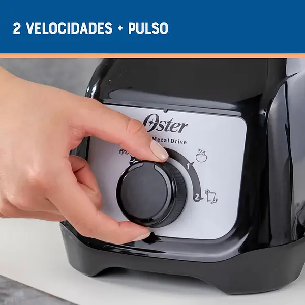 Licuadora Oster Kaliman Vaso Vidrio Negra 8352