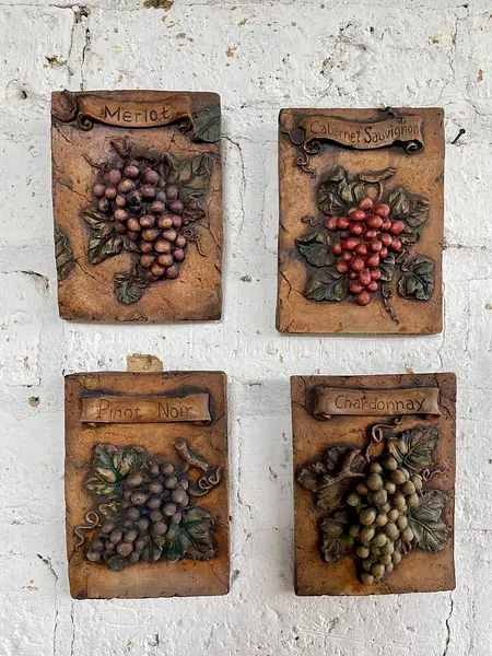 Baldosas X 4 Rústicas De Uvas En Alto Relieve