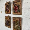 Baldosas X 4 Rústicas De Uvas En Alto Relieve