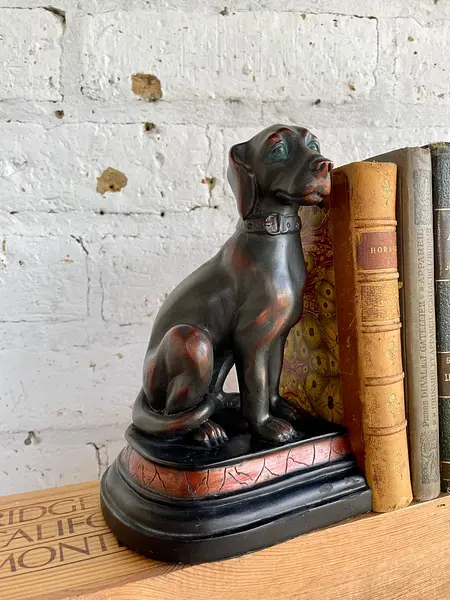 Tranca Libros X 2 Perros Resina - 1980