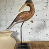 Garza Tallada En Madera Y Patas Metálicas