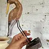 Garza Tallada En Madera Y Patas Metálicas