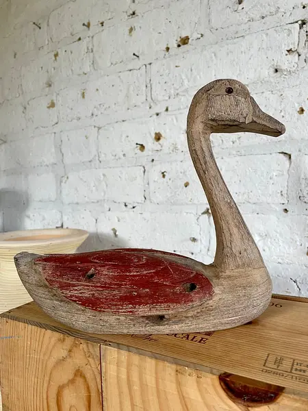 Pato Rústico Mediano Con Acabado Desgastado