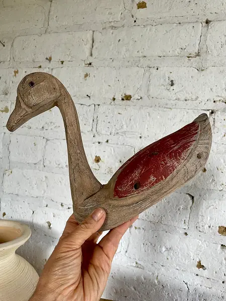 Pato Rústico Mediano Con Acabado Desgastado