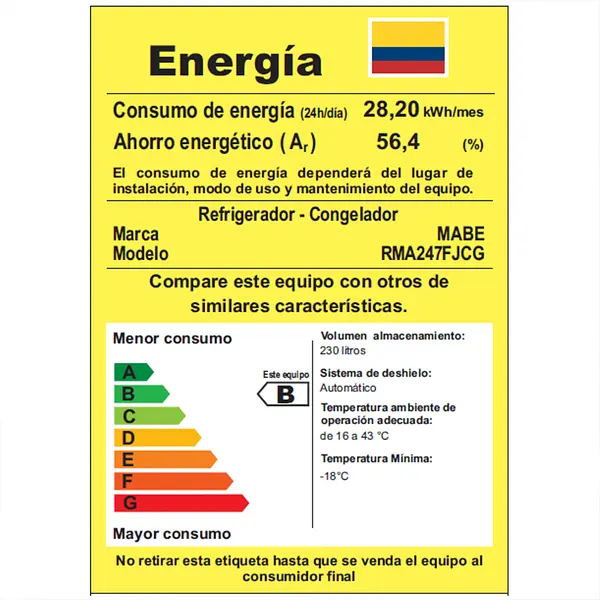 Nevera Mabe No Frost 247 L Brutos Grafito Mabe