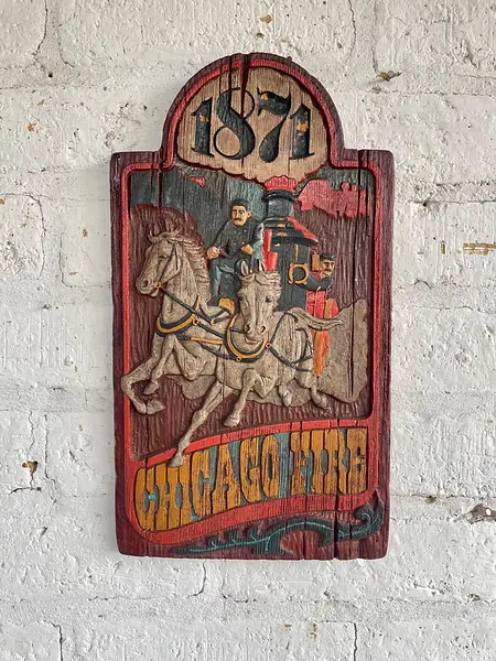 Cuadro En Alto Relieve Incendio Chicago 1871