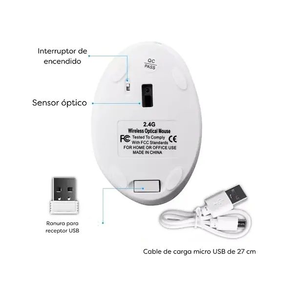 Mouse Inalámbrico Vertical Jys-03