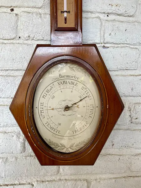 Termómetro Barómetro Pr Bollenbach - U.S.A. 1900