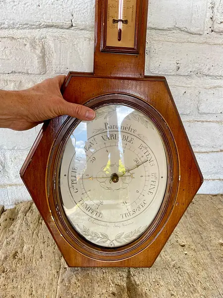 Termómetro Barómetro Pr Bollenbach - U.S.A. 1900