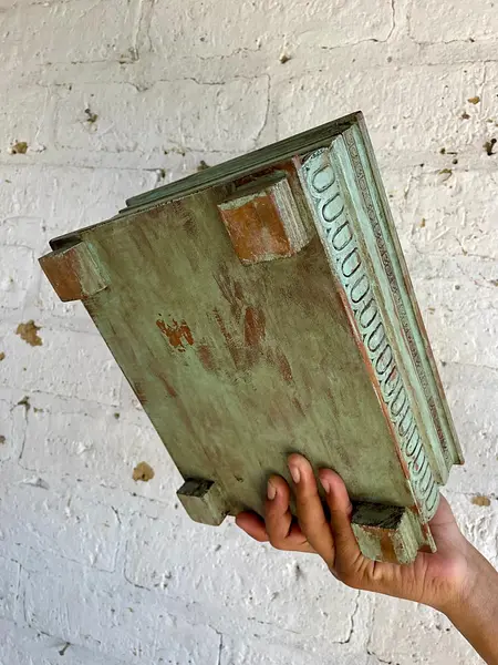 Caja Espejo Rústica Y Compartimentos Internos