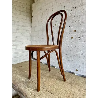 Silla Estilo Thonet Con Asiento Tejido - Colombia 1980