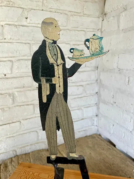 Mesero Móvil Metálico Con Péndulo - Indonesia 1990