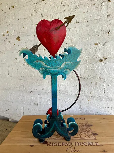 Móvil Corazón Balancín Sobre Olas - Indonesia 1990