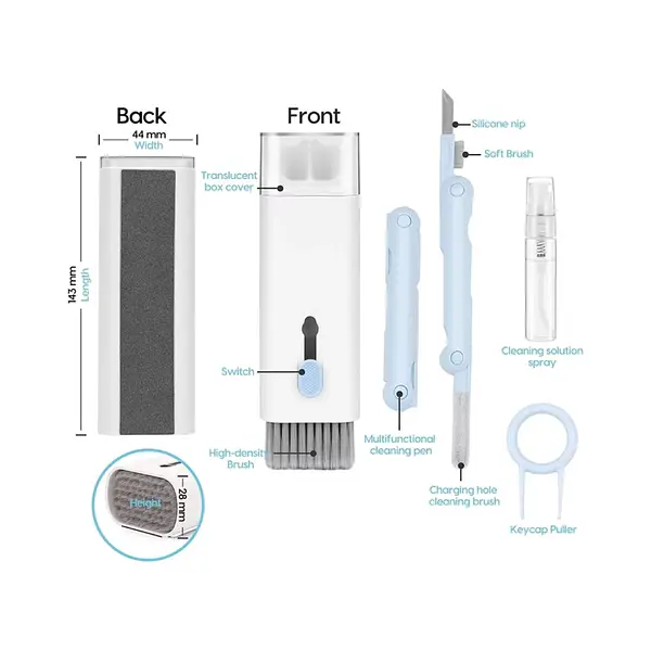 Kit Limpiador 7 En 1 Azul