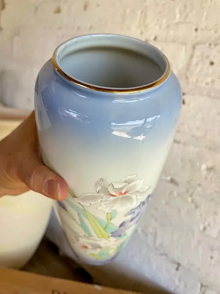 Jarrón De Porcelana - Japón 1970