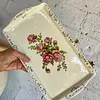 Bandeja De Porcelana Motivos Rosas