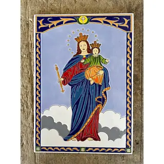 Imagen De María Auxiliadora Pintada A Mano