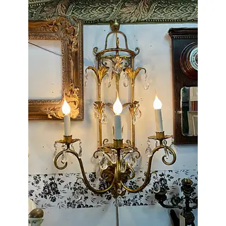 Lámpara Aplique De Pared 3 Luces - Italia 1970