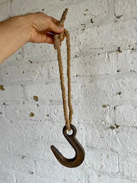 Gancho Industrial De Polea En Hierro Fundido - Colombia 1960