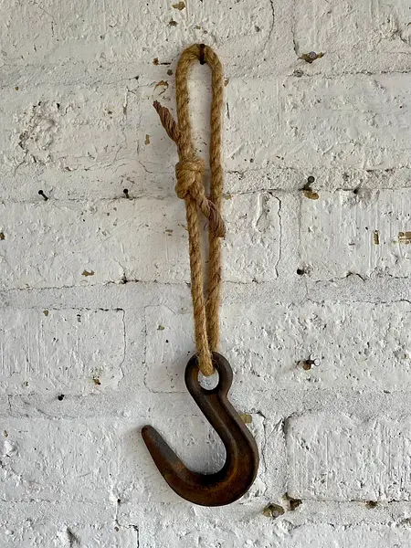 Gancho Industrial De Polea En Hierro Fundido - Colombia 1960