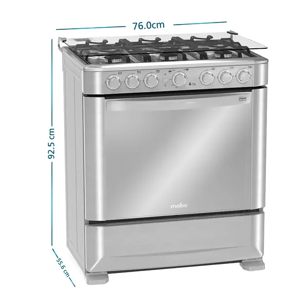 Estufa Mabe Con Horno 76 Cm A Gas Inox