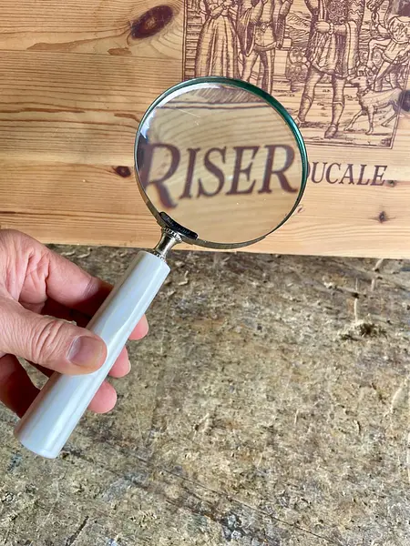 Lupa De Mano Con Mango Blanco