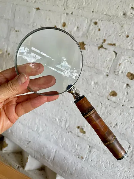 Lupa De Mano Mango Madera 10x