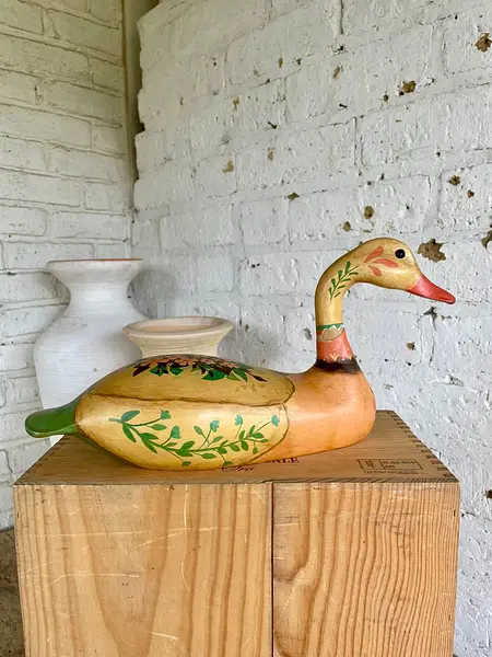 Pato Tallado Y Pintado A Mano - Suecia 1980