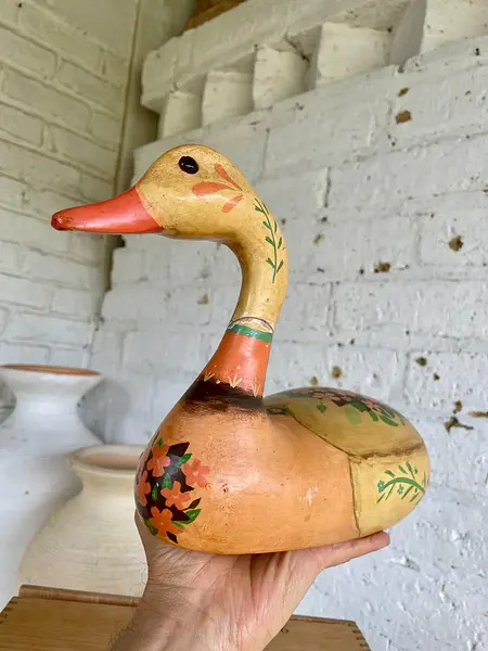 Pato Tallado Y Pintado A Mano - Suecia 1980