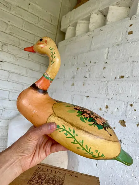 Pato Tallado Y Pintado A Mano - Suecia 1980