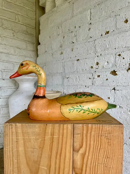 Pato Tallado Y Pintado A Mano - Suecia 1980