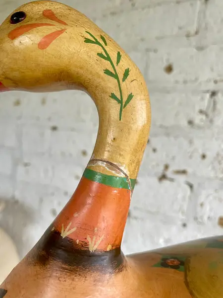 Pato Tallado Y Pintado A Mano - Suecia 1980