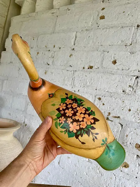 Pato Tallado Y Pintado A Mano - Suecia 1980
