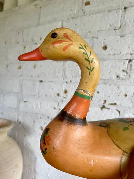 Pato Tallado Y Pintado A Mano - Suecia 1980