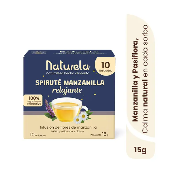 Spiruté Manzanilla Con Pasiflora, Cidrón Y Salvia Relajante