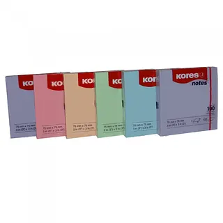 Post It X100 75x75 Kores Pastel