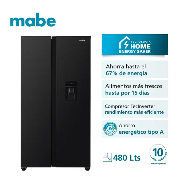 Nevecón Mabe Side By Side Tecinverter 480 L Brutos