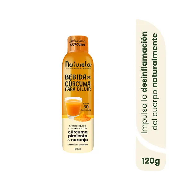 Bebida De Cúrcuma Con Extracto De Pimienta Y Naranja