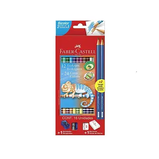 Color Faber X12 Bicolor + 2 Lapiz+Tajalapiz+Borrador