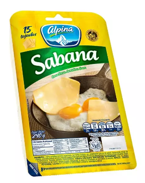 Queso Sabana Alpina Tajado 240 G X 15 Tajadas