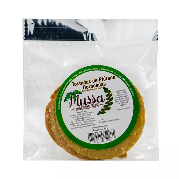 Tostadas de Plátano Horneadas con Coco, Mussa, Asodeleite de 45gr