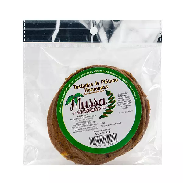 Tostadas de Plátano Horneadas con Cacao, Mussa, Asodeleite de 45gr