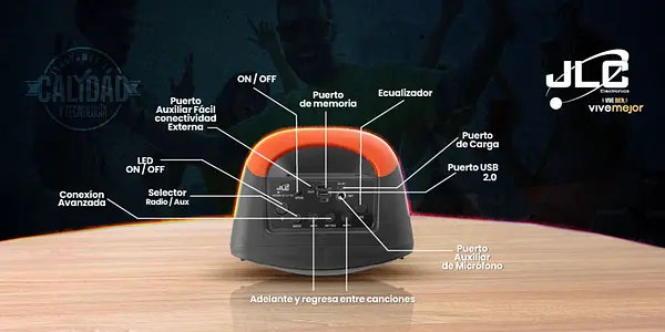 Parlante Jlc 15w Rms Bluetooth Jlc-L1165