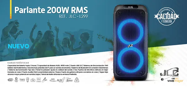 Parlante Bluetooth Jlc 200w Rms Jlc-L299 0162