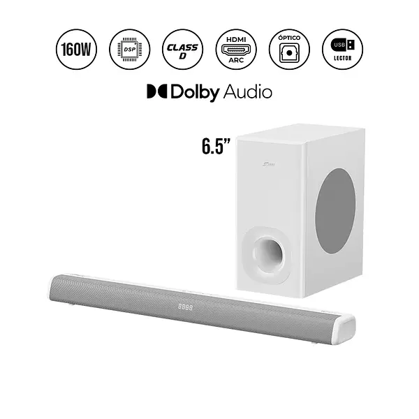 Barra De Sonido J&R Soundbar + Subwoofer 6.5 J5288 2880
