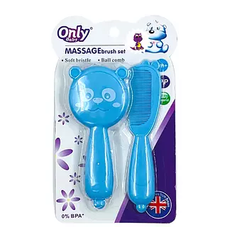 Set Peine Y Cepillo Azul